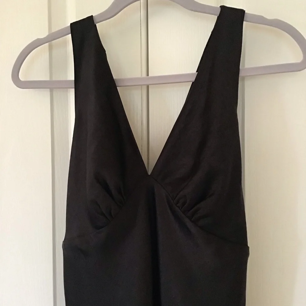 Third Form Elegant Black Satin Sleeveless bias midi Dress Australia Sz 8 - Picture 3 of 7